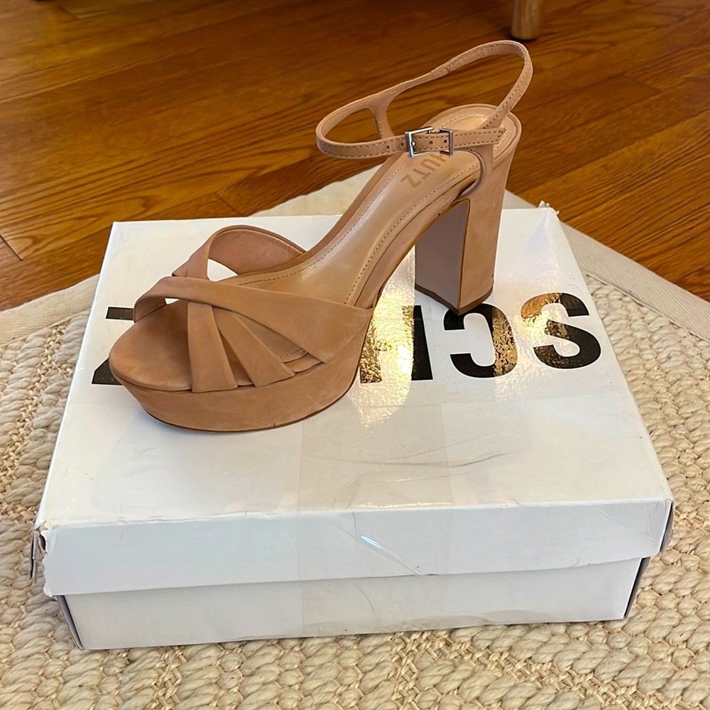 Beige Platform Heels